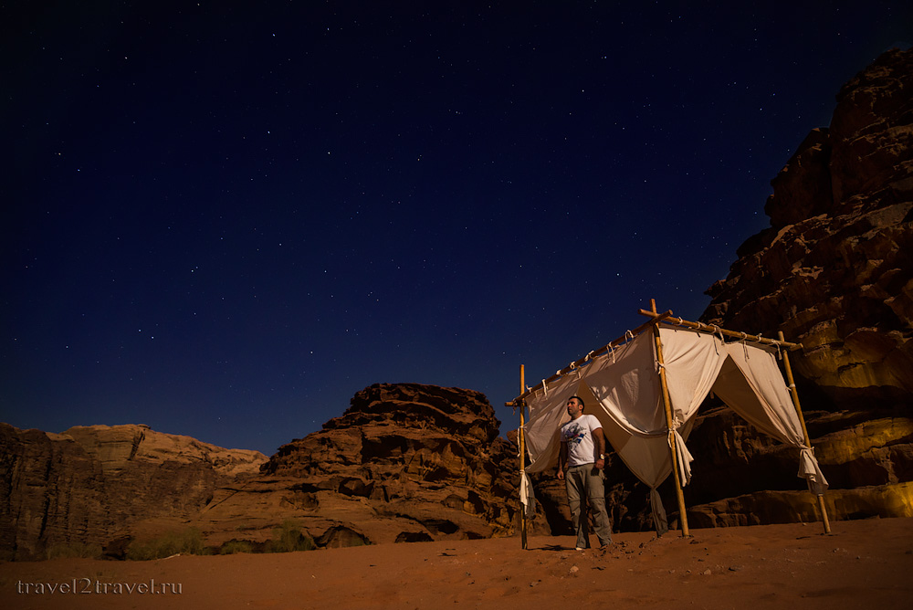 Ночь в пустыне Вади Рам, Иордания